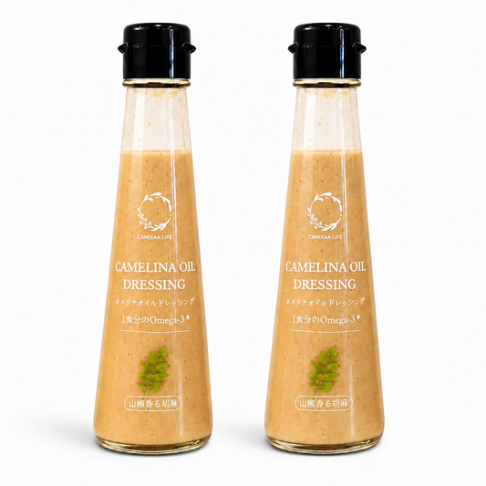 【2本セット】山椒と胡麻香る カメリナオイルドレッシング(100ml)<送料込み>