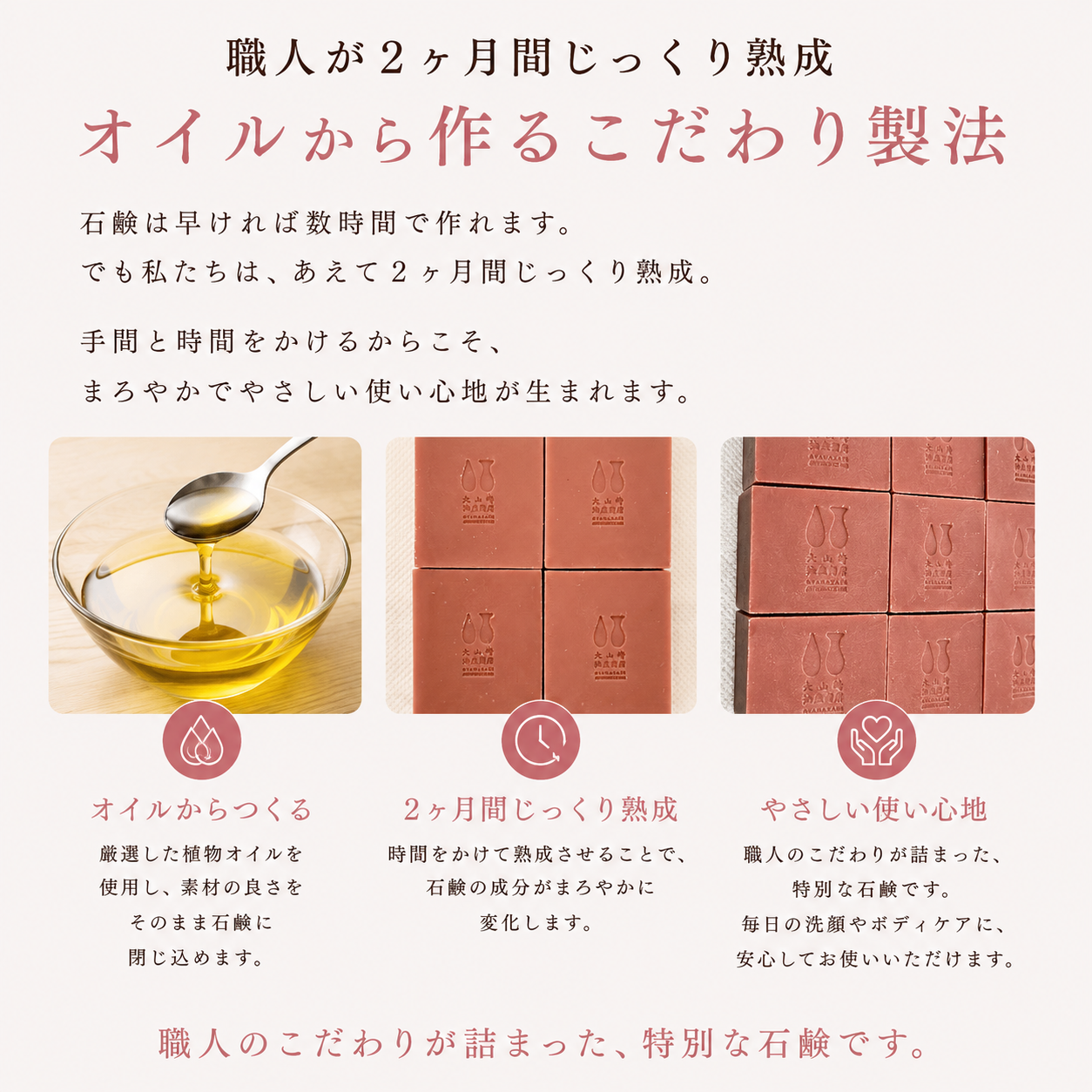 カメリナオイル20%以上含有　自然派石鹸＜送料込み＞