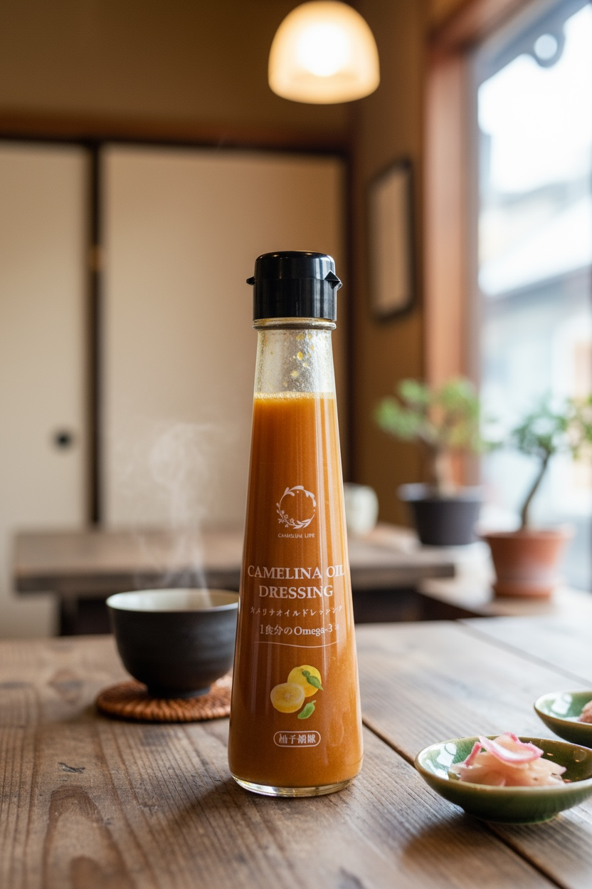 【2本セット】柚子胡椒香る　カメリナオイルドレッシング（100ml）＜送料込み＞